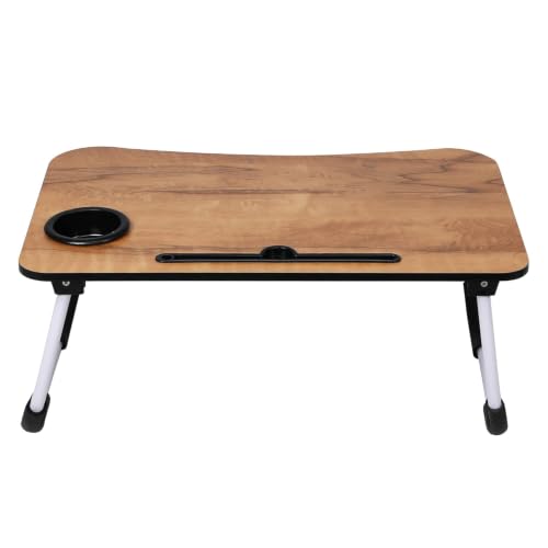 Image of VAAYU Multi-Purpose Laptop Table, Study Table| Bed Table| Adjustable Height, Portable for Office, Work Form Home | DIY Table, Easy to Assemble, Engineered (Old-Brown)