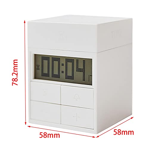 Image of Rotating Kitchen Timer LCD Display Alarm Clock for Kitchen Workout Classroom White | Home & Garden | Kitchen, Dining & Bar | Kitchen Tools & Gadgets | Timers