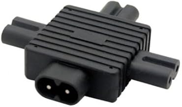 Adaptateur répartiteur IEC 320 Figure 8 C8 mâle vers 3 x femelles C7 pour alimentation 1 entrée 3 sorties CableCC
