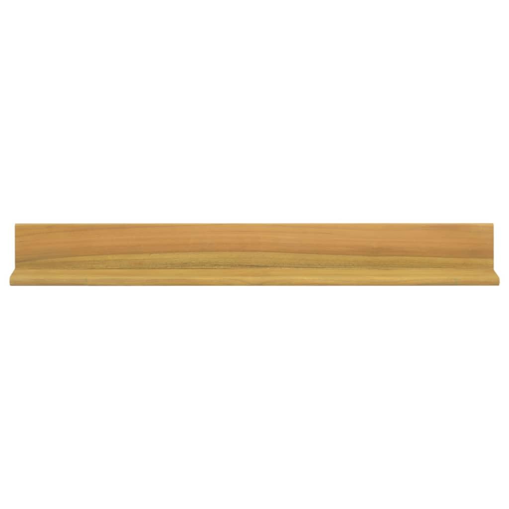 Estantería de pared de madera maciza de teca – Estantería flotante para baño, salón y dormitorio – Diseño robusto con vetas de madera natural
