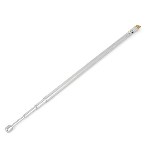 Antenne télescopique en acier inoxydable de 63cm Sourcingmap pour remplacement radio