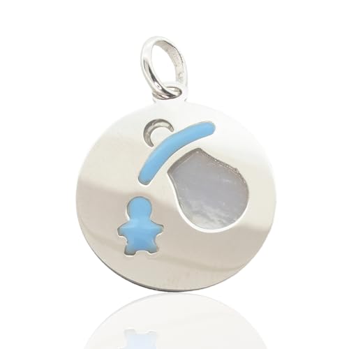 Medaille Taufe Junge aus Weißgold