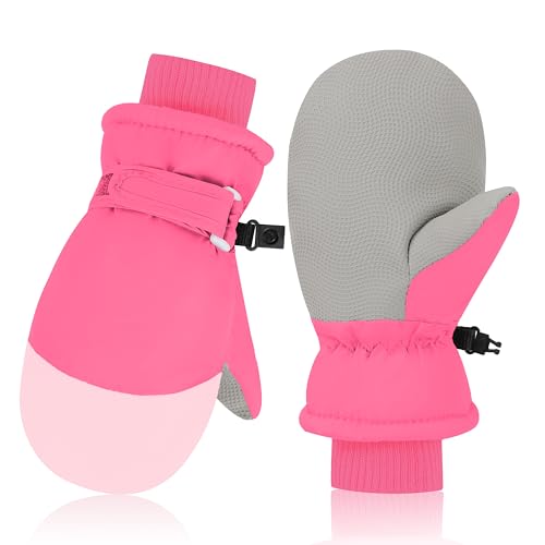 Sea Zaela Kids Winter Gloves Toddlers Snow Gloves Windproof Waterproof Mittens Fleece Outdoor Ski for Litter Girls Boys