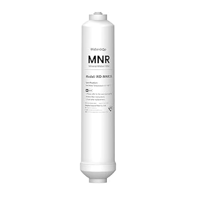Waterdrop Remineralization Filter WD-MNR35, 1/4" Quick Connect Mineral Filter for Reverse Osmosis System, Restore Essential Minerals for RO System, RO Mineral Filter, Under Sink Water Filtration
