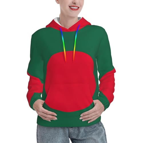 Sweat à capuche drapeau Bangladesh femme avec poche kangourou