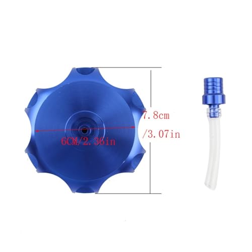Bouchon réservoir carburant anti-fuite en aluminium avec tuyau ventilation pour moto - 3
