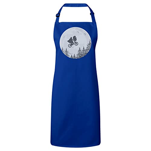 Tablier cuisine bleu extraterrestre lavable protégeant des taches