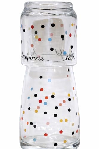 Amazon.com.br: Moringa Vidro 500ml Mini Dots com Copo Decorada