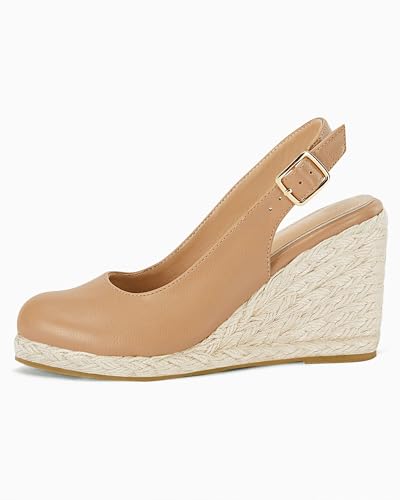 Womens Espadrilles Wedge Sandals Closed Toe Slingback Wedges Pumps Platform Heeled Sandal2
