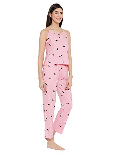 Image of Clovia Women's Cotton Geometric Pajama Set Pack of 1