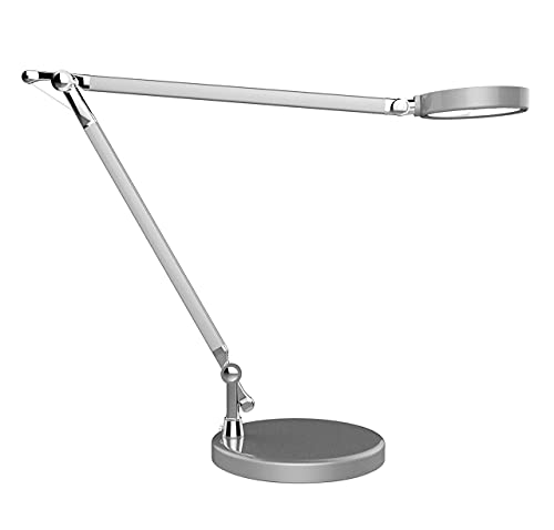 Unilux LED Schreibtischlampe Senza, dimmbar, silbergrau, 53 x 21 x 9 cm