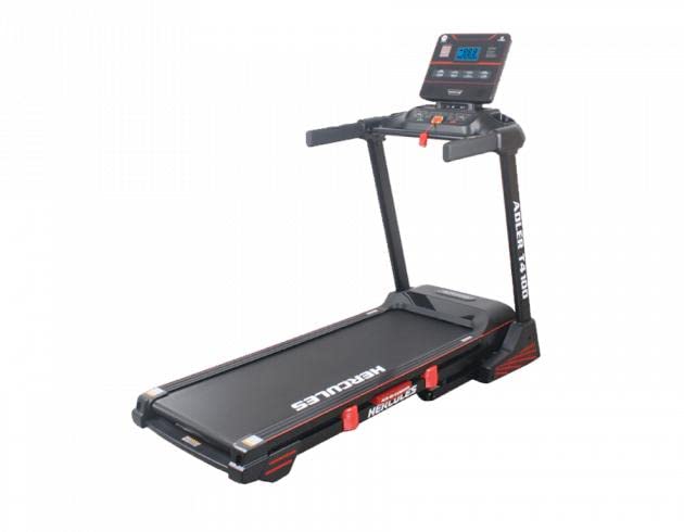 Image of Hercules Fitness | T 4100 4.0 HP DC Motorized Treadmill Home Use | 15% Automatic Motorized Incline | Home Cardio | Max Speed 18 Km /Hr | Max User Weight 125Kg | Free Installation Assistance