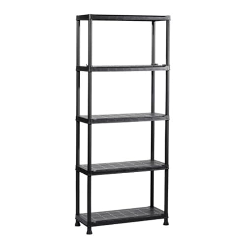 Preisvergleich Produktbild Keter Plus Kunststoffregal 75 / 5, schwarz, 75 x 32 x 176 cm
