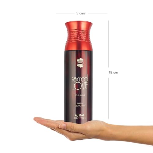 Ajmal Sacred Love Perfume Deodorant 200ml Body Spray Gift For Women - Image 3