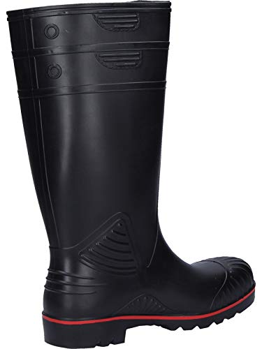 Dunlop Protective Footwear, A442031, Acifort Heavy Duty Full Safety, Schwarz/Rot, Größe 49 EU