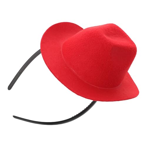 Serre-tête de cowgirl rouge confortable pour coiffure de carnaval