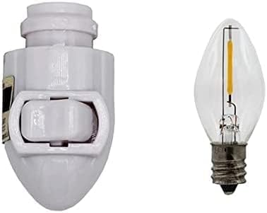 Miniatura 6 de Creative Hobbies Luz nocturna de árbol de Navidad  Enchufe en cerámica vintage luz nocturna con bombilla LED