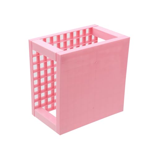 Image of 96 Holes Pencil Holder Paint Brush Holder Plastic Desk Stand Organizer Pen Holder Art Supply Organizer for Color Pencils, Paint Brushes,Pink