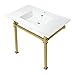 Kingston Brass KVPB37221Q7 Monarch Console Sink, White