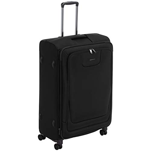 AmazonBasics Expandable Softside Spinner Luggage Suitcase With TSA Lock And Wheels - 32 Inch, Black