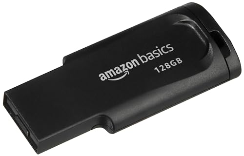 Image of Amazon Basics 128 GB Flash Drive | USB 2.0 E Series | Temperature, Shock and Vibration Resistant | Plastic Body Finish