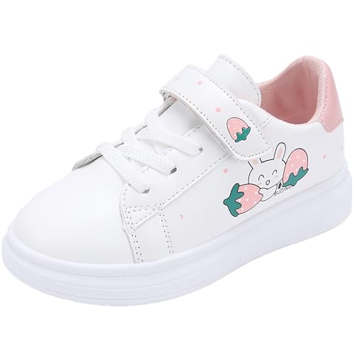 Toddler Boys Cartoon Bunny Pattern Flats Shoes Boys Girls Hook and Loop Breathable Leather Sneakers Canvas Shoes Kids