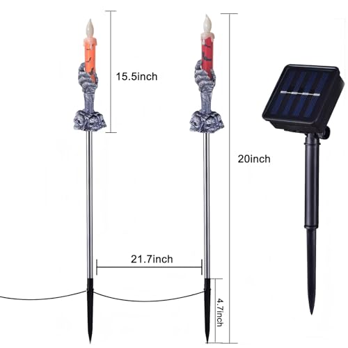 ILLUMINEW Halloween Decorations Outdoor, Solar Pathway Lights, 10 Pack - image 2