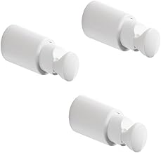 3 x Wall Mount Shelves for Towel Railers and Horizontal Tubes, Load Capacity up to 90 kg, Advanced Anti-Stall System, Tube Diameter 15 to 28 mm – White