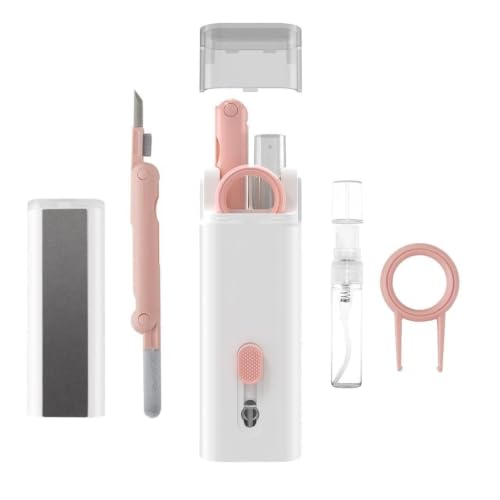 Image of 7 in 1 Laptop Cleaning Kit | Keyboard Cleaning Brush with Keycap Puller, Gap Duster & Spray Bottle | Multi-Function Gadget Cleaning Tools for Laptop, Monitor, Keyboard, Earphones & Electronics