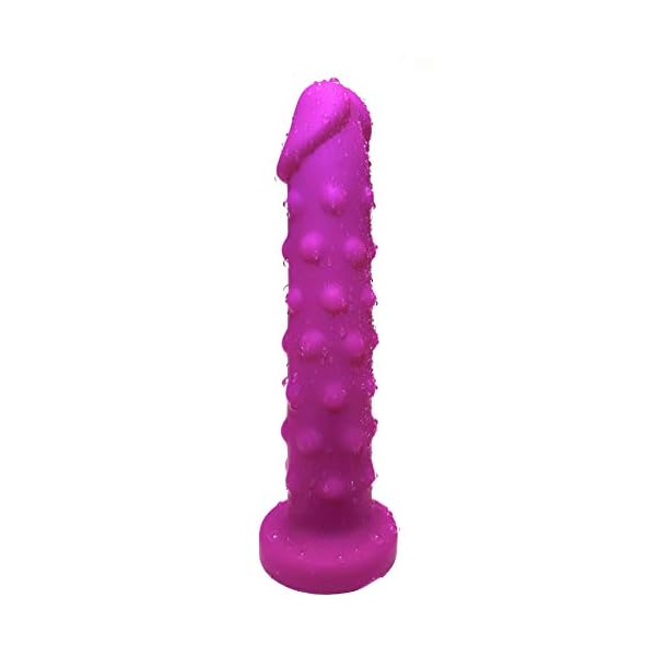 Lustfactor CRAZY LOVER | Genialer 20 cm Dildo für Sie aus Silikon | Ø 40 mm | Pink | Mit starkem Saugnapf/Saugfuss | Strap-on geeignet | Mit Reiznoppen am Schaft und realistischer Spitze