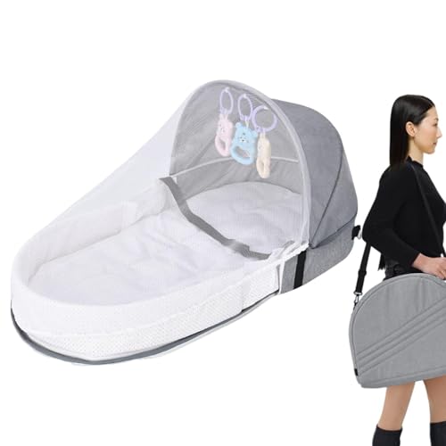 Berceau Portable, Berceau pour Nouveau-né, Lit Bebe Pliable, Camp...