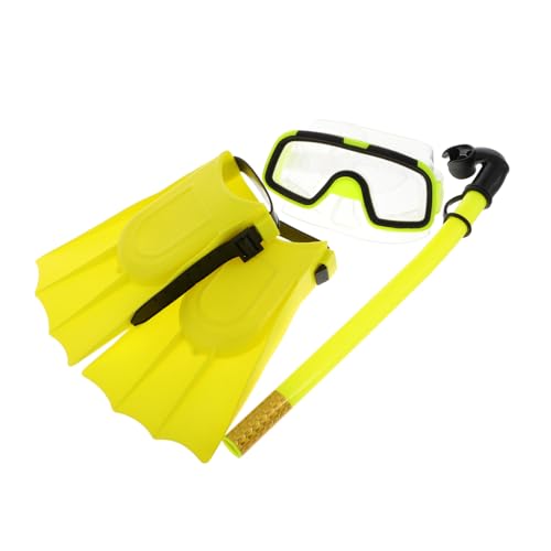 Generic 1set Boy Girl Snorkeling Gear Set with -Fog Swim and Floating Fins Flippers for Boy Girl Diving and Beach Activities for Young Swimmers