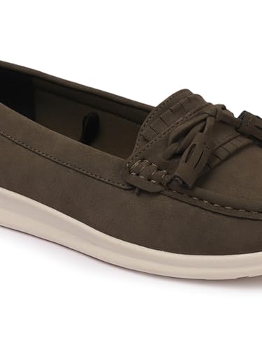 Image of Elle Women ComfortableFlats Square Toe Slip-Onfashion Shoes for Daily use, Office use, Casual use