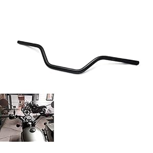 Guidon de moto tout-terrain universel mi-haut pour motos et quads Suzuki, Yamaha, Kawasaki, Honda et K.T.M 22 mm Couleur titane