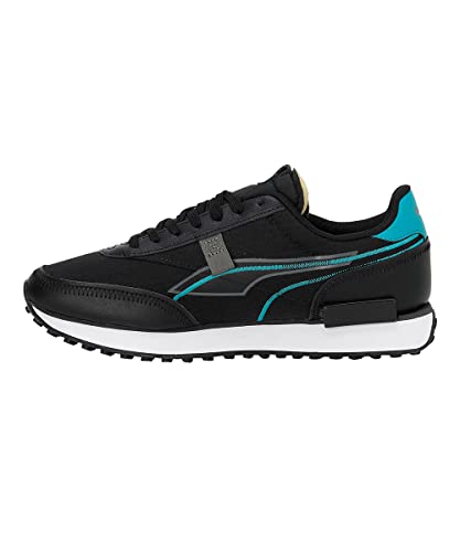 Image of Puma Unisex-Adult Future Rider Twofold Sneaker, Black-Deep Aqua, 8 UK