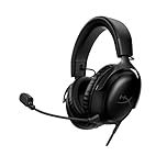 HyperX Cloud III, Cuffie da Gaming, Connessione Cablata a 3,5 mm, Controlli Audio Integrati, Telaio in Alluminio, Cuscinetti in Memory Foam Rivestiti in Similpelle, Adatto per PS4, Xbox e PC, Nero