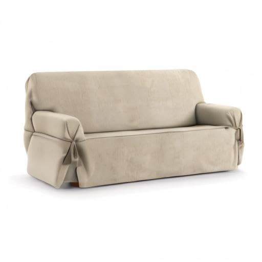 Housse de canapé avec rubans 3 places Eysa camel pour rénover votre mobilier