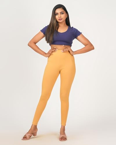 Image of Loveit Womens Solid Viscose Slim Fit Ankle Length Leggings
