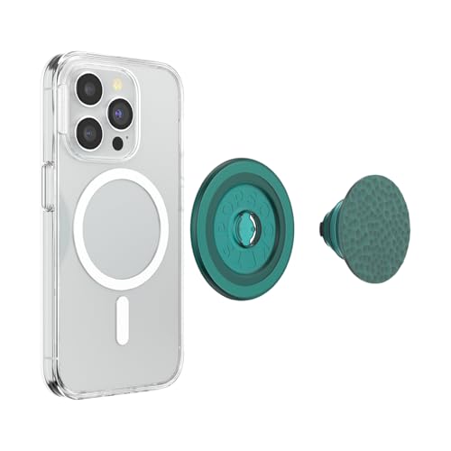 Image of PopSockets Phone Grip for MagSafe, Magnetic Holder, Phone Stand, Green - Enamel Hammered Fresh Pine