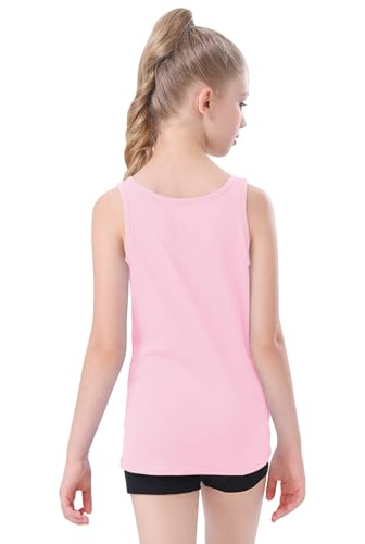 Image of QBK 2T-13Years Girls Tank Tops Cotton Dance Basic Sleeveless Undershirts | Gymnastics Ballet Dancewear