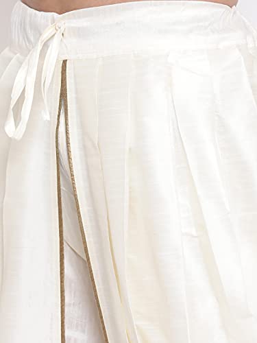 Samyuktha Silk Dhoti Mens Silk Blend Casual Style Dhoti-Comfort,Classic Design For Festivals & Ceremonies|Embroidered Machine Weave Versatile Dhoti|Ethnic Indian Wear For Men, Medium3