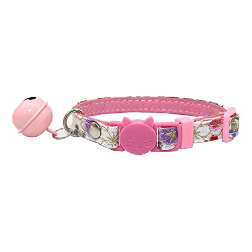 Sniffr Paw Print Bell Collar | Adjustable Paw Print Pet Safety Collars for Puppies and Cats, Rabbit(Pink, Medium) (Pakk of 1) (B09C891XXZ) Amazon Price History, Amazon Price Tracker