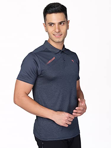 Image of TECHNOSPORT Men's Polyester Slim Fit T-Shirt
