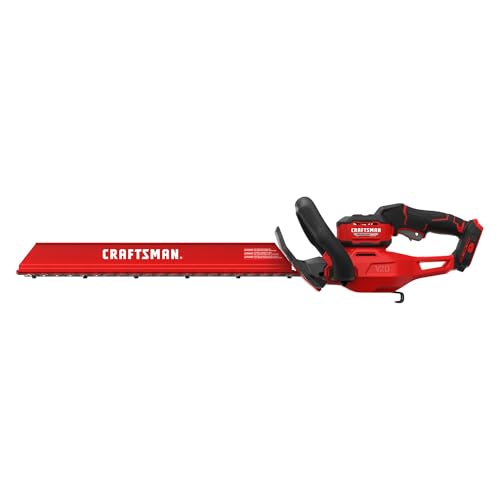 CRAFTSMAN V20 Brushless RP 22 in. Cordless Hedge Trimmer, Lightweight Bush Trimmer with Hedge Sweep Attachment, Up to 2X Power, Longer Runtime, Tool Only (CMCHT830B) - image 7