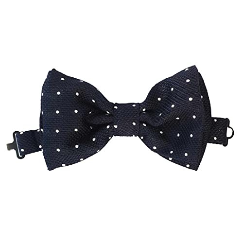 Noeud papillon soie bleu intense Segni Et Disegni motif grenadine pure soie italienne
