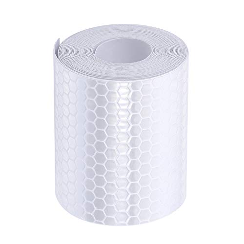 Preisvergleich Produktbild VOSAREA 3m Auto Reflektorband Selbstklebend Warnklebeband Warnband Reflektierend Band Klebeband für Sicherheit Warnung LKW Motorrad Fahrrad Nacht Reflektor Streifen Tape (Silber)