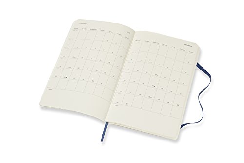 Moleskine Classic 12 Month 2019 Weekly Planner, Soft Cover, Large (5" X 8.25") Sapphire Blue #TOP3