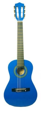 Barcelona 34-Inch 3/4-Size Nylon String Classical Acoustic Guitar - Metallic Blue