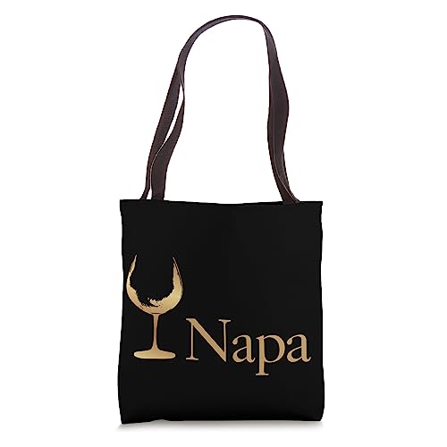 Gold Napa Valley California Wine Tote Bag