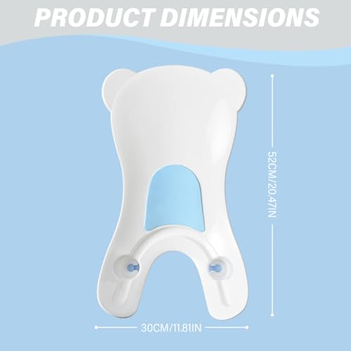 Baignoire pour bébé avec ventouse et support de fesses blanc en PP - 4